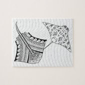 Twee pijlstaartroggen volwassen kleurpuzzel legpuzzel (Horizontaal)