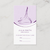 Twee Pilates-houdingen op de Reformer | Kleur Visitekaartje (Voorkant)