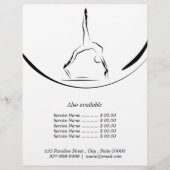 Twee Pilates Poses op de Hervormer Flyer (Achterkant)