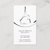 Twee Pilates Poses op de Hervormer Klantenkaartje (Achterkant)