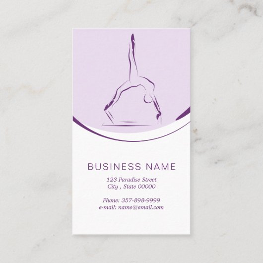 Twee Pilates Poses op de Hervormer | Kleur Afsprakenkaartje (Achterkant)