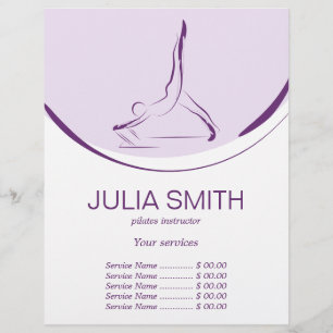 Twee Pilates Poses op de Hervormer Kleur Flyer