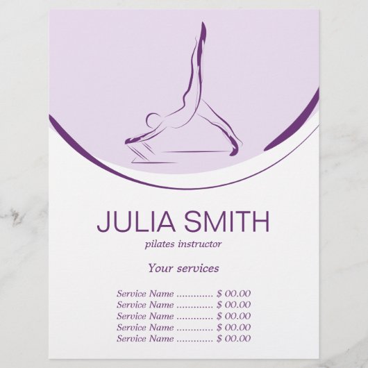 Twee Pilates Poses op de Hervormer | Kleur Flyer (Voorkant)