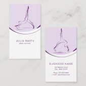 Twee Pilates Poses op de Hervormer | Kleur Visitekaartje (Voorkant / Achterkant)