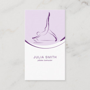 Twee Pilates Poses op de Hervormer   Kleur Visitekaartje