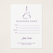 Twee Pilates Poses op de Hervormer | Kleur Visitekaartje (Achterkant)