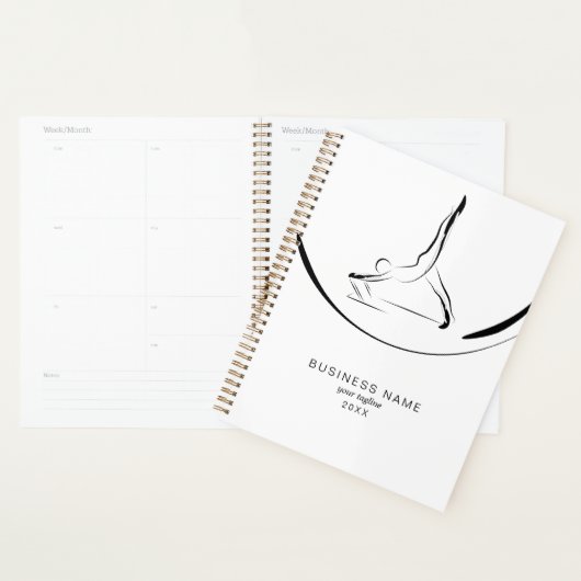 Twee Pilates Poses op de Hervormer Planner (Display)