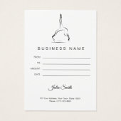 Twee Pilates Poses op de Hervormer Visitekaartje (Achterkant)