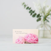 Twee pinda's roze moeder contactkaartje (Staand voorkant)