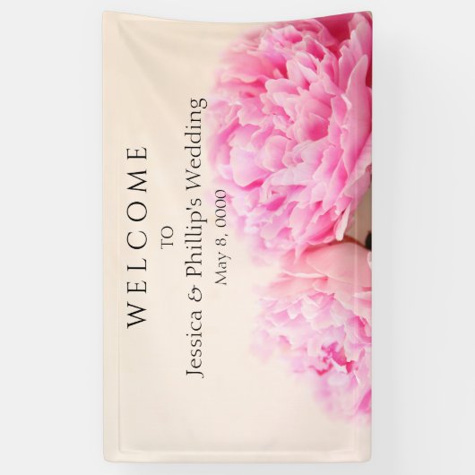 Twee pinda's roze spandoek (Verticaal)