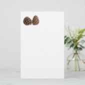 Twee pinecones briefpapier (Staand voorkant)
