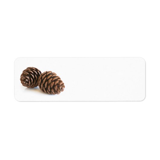 Twee pinecones etiket (Voorkant)