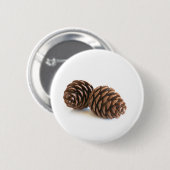 Twee pinecones ronde button 5,7 cm (Voorkant /achterkant)
