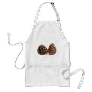 Twee pinecones standaard schort