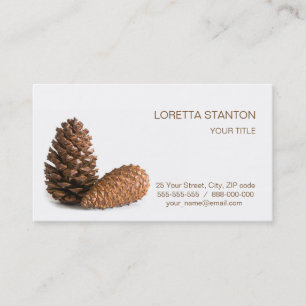 Twee pinecones visitekaartje