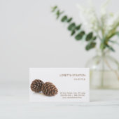 Twee pinecones visitekaartje (Staand voorkant)