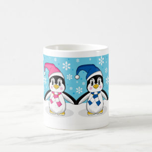 Twee pinguïncoffee-Mok Koffiemok