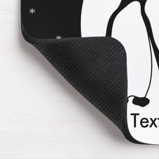 Twee pinguins Mousepad Muismat (Hoek)