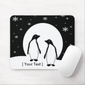 Twee pinguins Mousepad Muismat (Met muis)