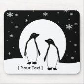 Twee pinguins Mousepad Muismat (Voorkant)