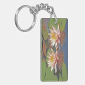 "TWEE PINK LOTUS BLOSSOMS"-SLEUTELHANGER SLEUTELHANGER (Voorkant Links)