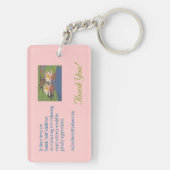 "TWEE PINK LOTUS BLOSSOMS"-SLEUTELHANGER SLEUTELHANGER (achterkant)