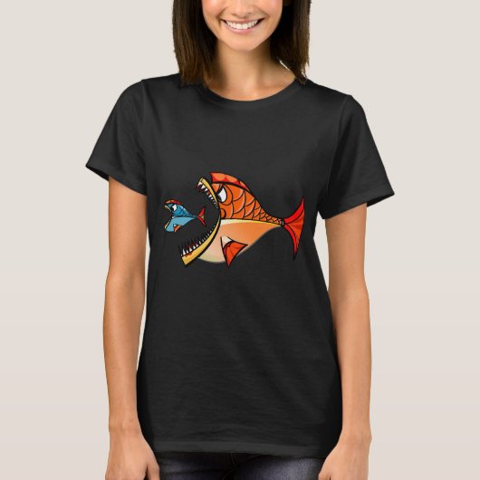 Twee piranhas t-shirt (Voorkant)