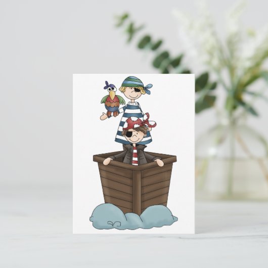 Twee piraten briefkaart (Staand voorkant)