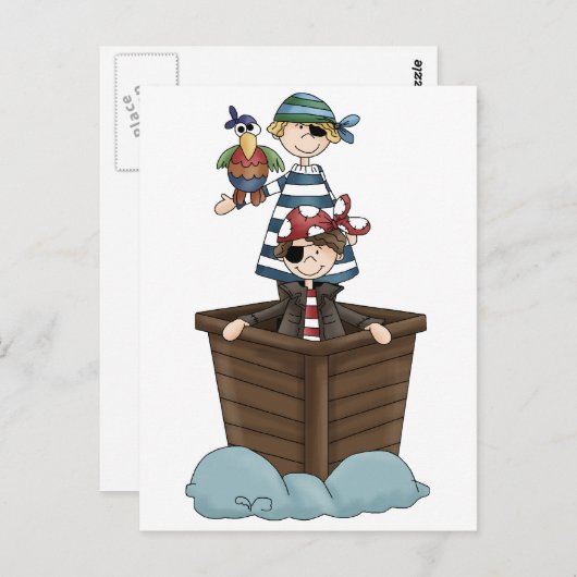 Twee piraten briefkaart (Voorkant / Achterkant)