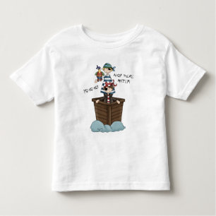 twee piraten in piratenschip met papegaai kinder shirts