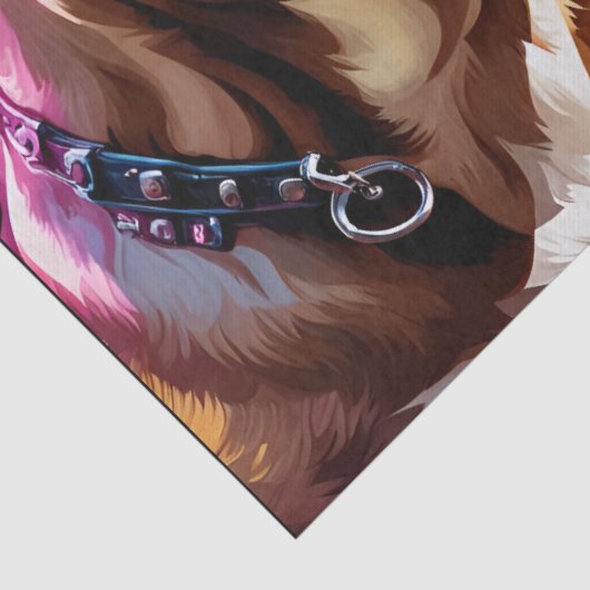 Twee Pit Bulls portret Tissuepapier (Detail)