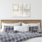 Twee plannen voor het eerste project voor het Louv Canvas Afdruk (Insitu (Slaapkamer))