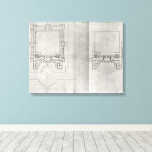 Twee plannen voor het eerste project voor het Louv Canvas Afdruk (Insitu (Houten vloer))