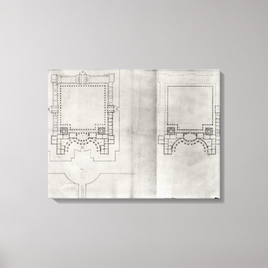 Twee plannen voor het eerste project voor het Louv Canvas Afdruk (Voorkant)