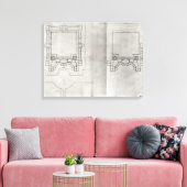 Twee plannen voor het eerste project voor het Louv Canvas Afdruk (Insitu (Woonkamer))