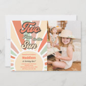 Twee plezier in de zon Sunshine 2e verjaardag foto Kaart (Voorkant)