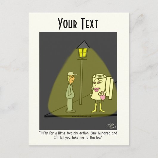 Twee Ply Funny Cartoon Post Kaart (Voorkant)