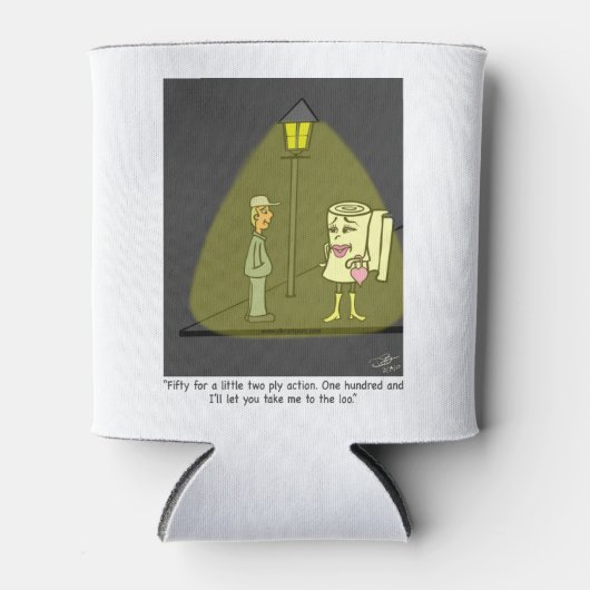 Twee Ply Funny Cartoon Poster Blikjeskoeler (Voorkant)