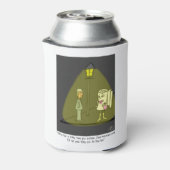 Twee Ply Funny Cartoon Poster Blikjeskoeler (Blikje Achterkant)