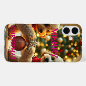 TWEE POEDELS VIEREN KERST Case-Mate iPhone CASE (Achterkant (horizontaal))