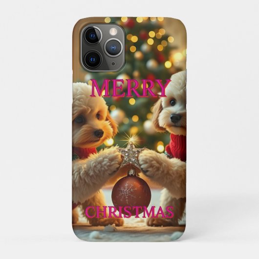 TWEE POEDLES DIE KERST Vieren Case-Mate iPhone Case (Achterkant)
