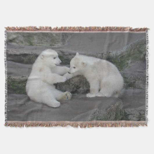 Twee Polaire Beren Cubs Deken (Voorkant)
