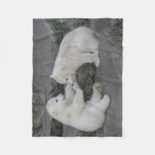 Twee Polaire Beren Cubs Fleece Deken (Voorkant)