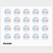 Twee Polaire Beren Merry Kerstmis Ronde Sticker (Vel)