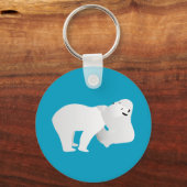Twee polaire beren sleutelhanger (Voorkant)