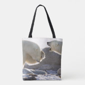 Twee polaire Beren Tote Bag (Achterkant)