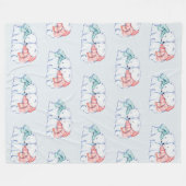 Twee polen Beren vlootsbank Fleece Deken (Voorkant (Horizontaal))