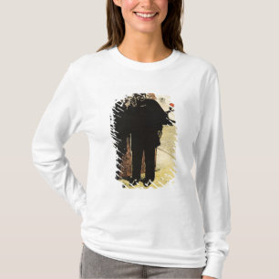 Twee politiemensen verbergen zich voor de vrouw va t-shirt