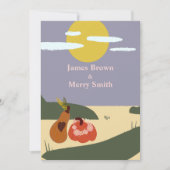 Twee pomkins Beach Sun Wedding Kaart (Voorkant)