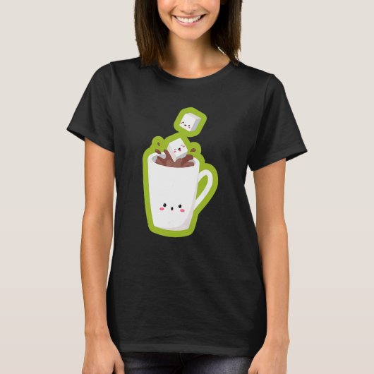 Twee pompkoffie en Baristas T-shirt (Voorkant)